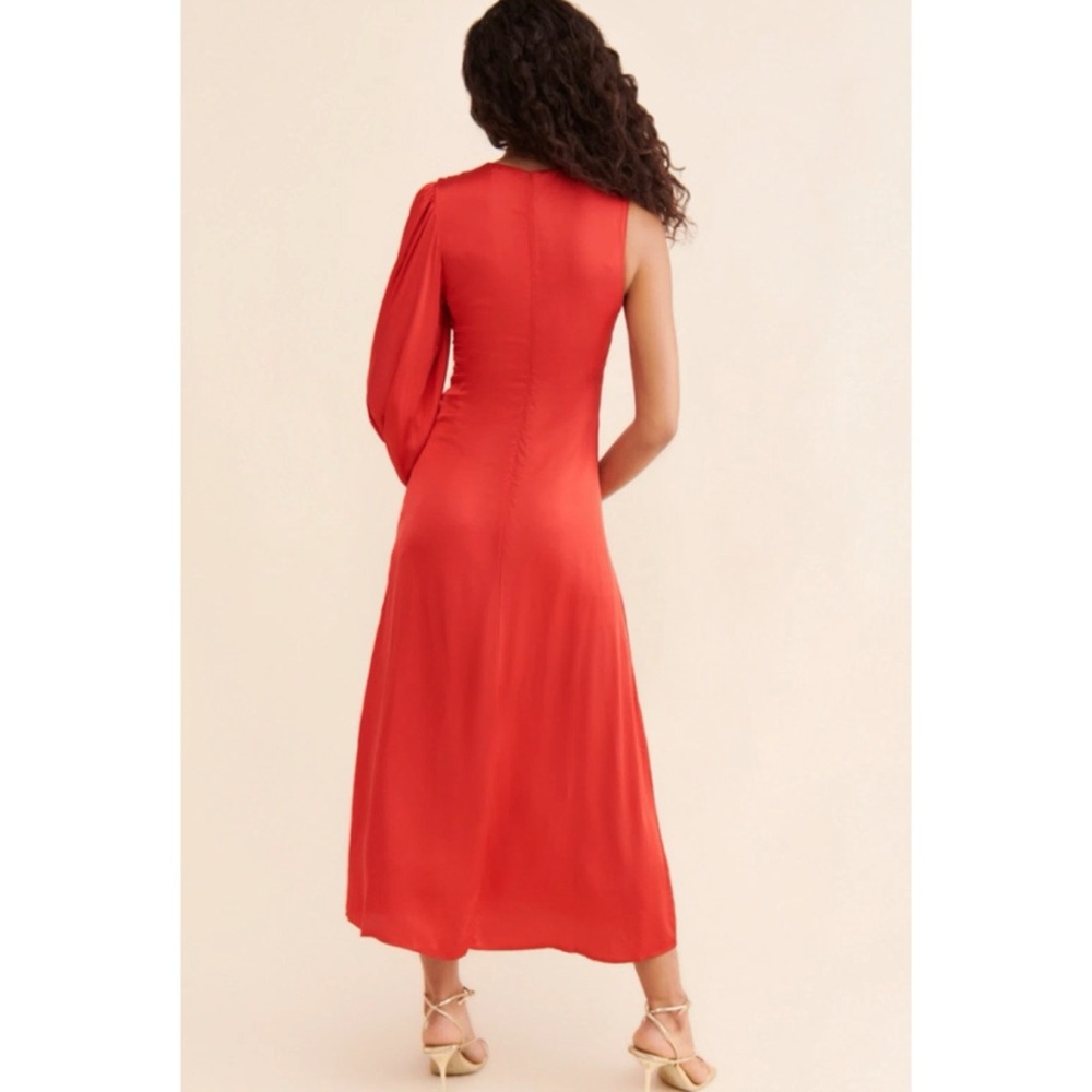 Farm Rio One Shoulder Cutout Maxi Dress Sz M red - Picture 2 of 8